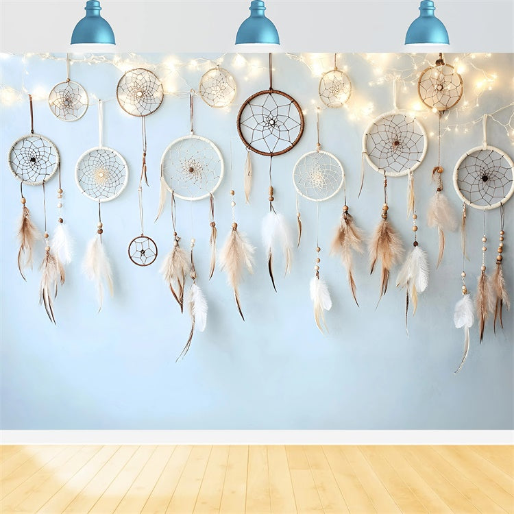 Boho Backdrop Feathered Dreamcatcher Serenity Backdrop UK GQ57-237