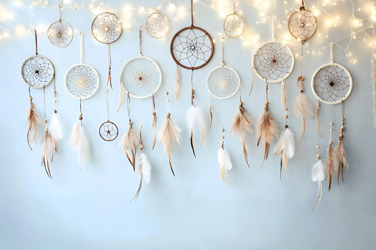 Boho Backdrop Feathered Dreamcatcher Serenity Backdrop UK GQ57-237