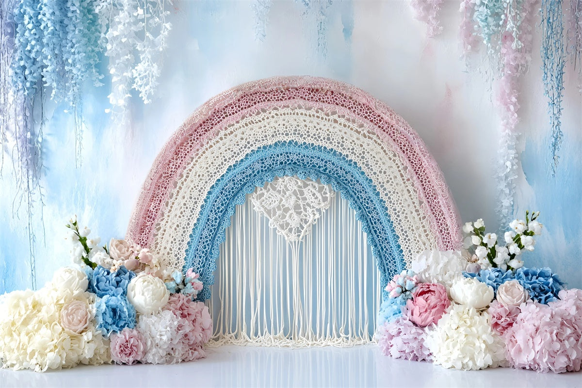 Bohemian Style Backdrop Pastel Dream Lace Arch Backdrop UK GQ57-238