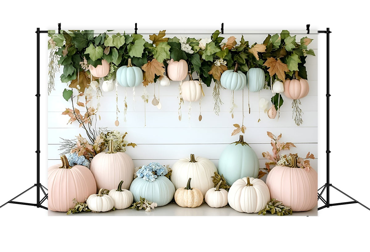 Bohemian Photo Backdrop Floral Pumpkin Dream Backdrop UK GQ57-239