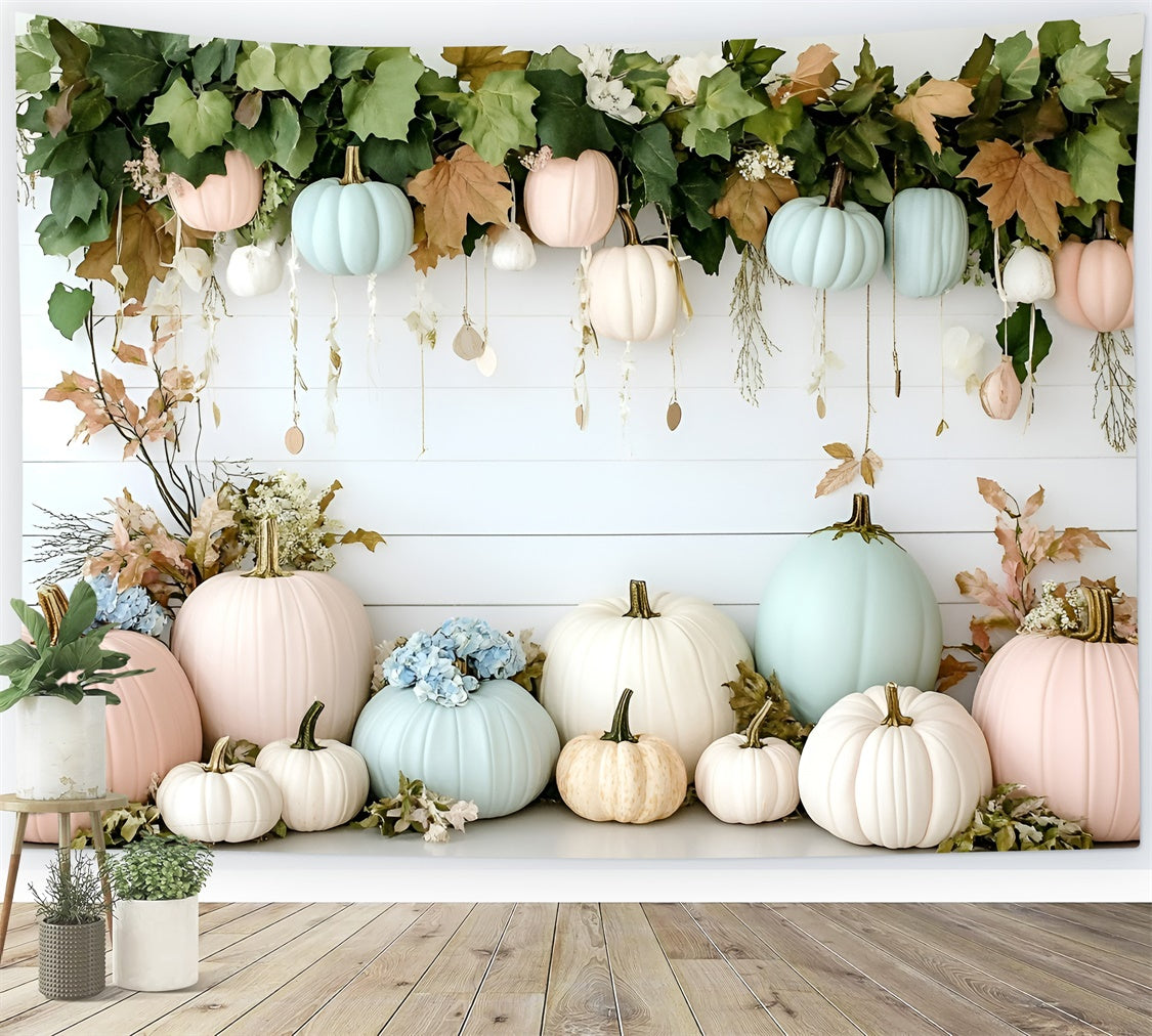 Bohemian Photo Backdrop Floral Pumpkin Dream Backdrop UK GQ57-239