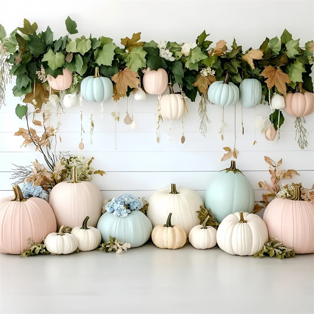 Bohemian Photo Backdrop Floral Pumpkin Dream Backdrop UK GQ57-239