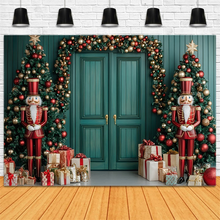 Christmas Backdrops Nutcracker Guarded Entrance Backdrop UK GQ57-29