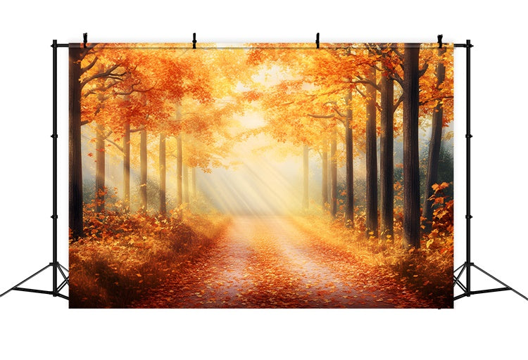 Fall Forest Backdrop Radiant Autumn Glow Backdrop UK GQ57-69