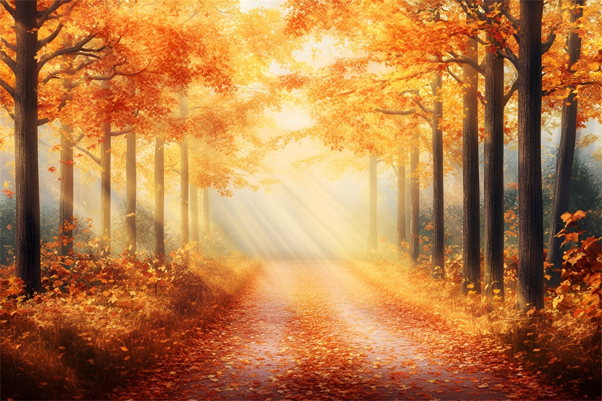 Fall Forest Backdrop Radiant Autumn Glow Backdrop UK GQ57-69