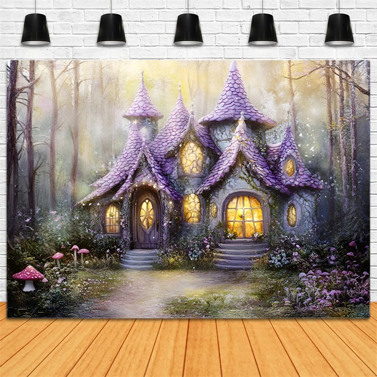 Fairy Forest Backdrop Lavender Cottage Dreams Backdrop UK GQ57-76