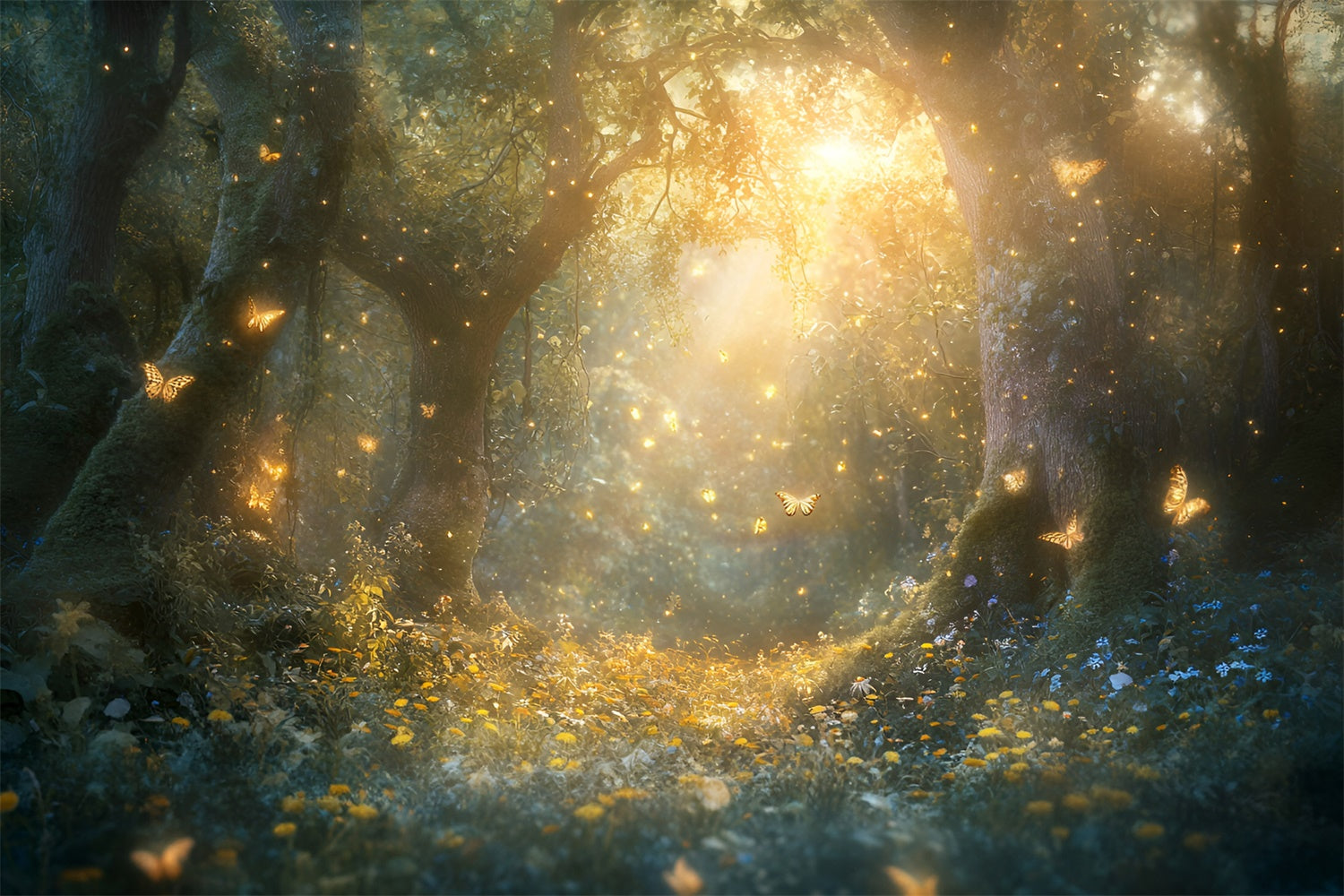 Fantasy Forest Backdrop Sparkling Dream Meadow Backdrop UK GQ57-81