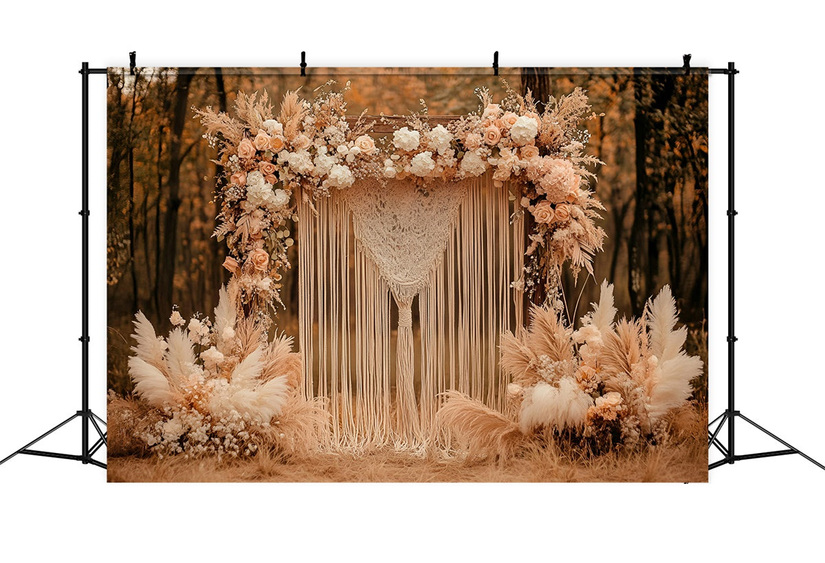 Boho Backdrops Forest Floral Arch Autumn Backdrops UK GQ57-97