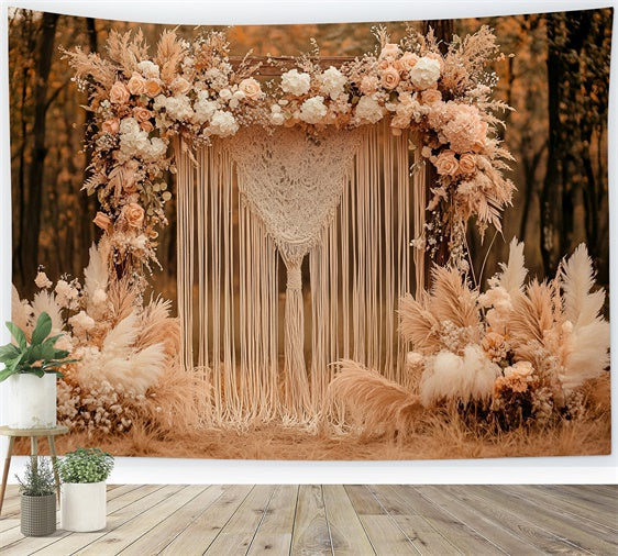 Boho Backdrops Forest Floral Arch Autumn Backdrops UK GQ57-97