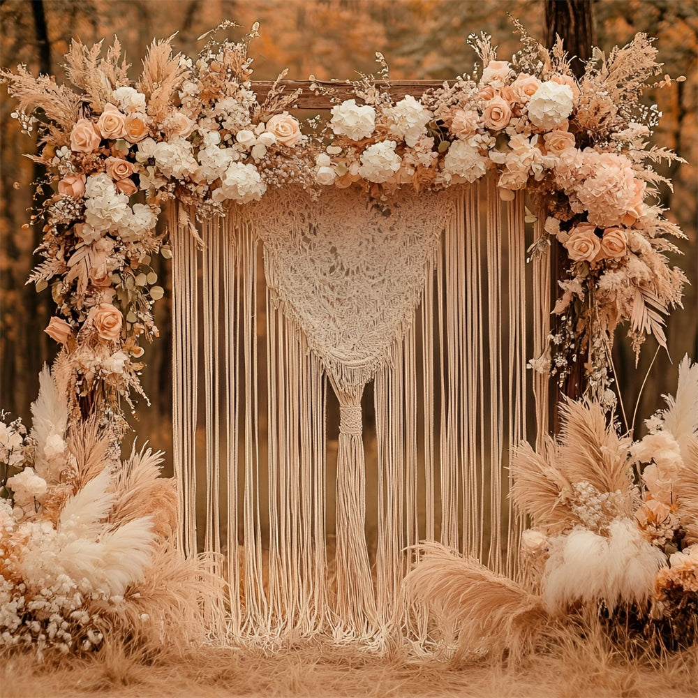 Boho Backdrops Forest Floral Arch Autumn Backdrops UK GQ57-97