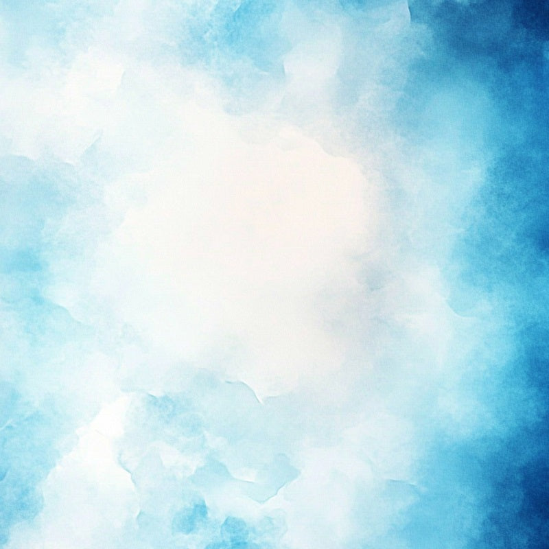 Watercolor Backdrop Soft Watercolor Cloud Blue Texture Background for Portraits UK GQ58-100