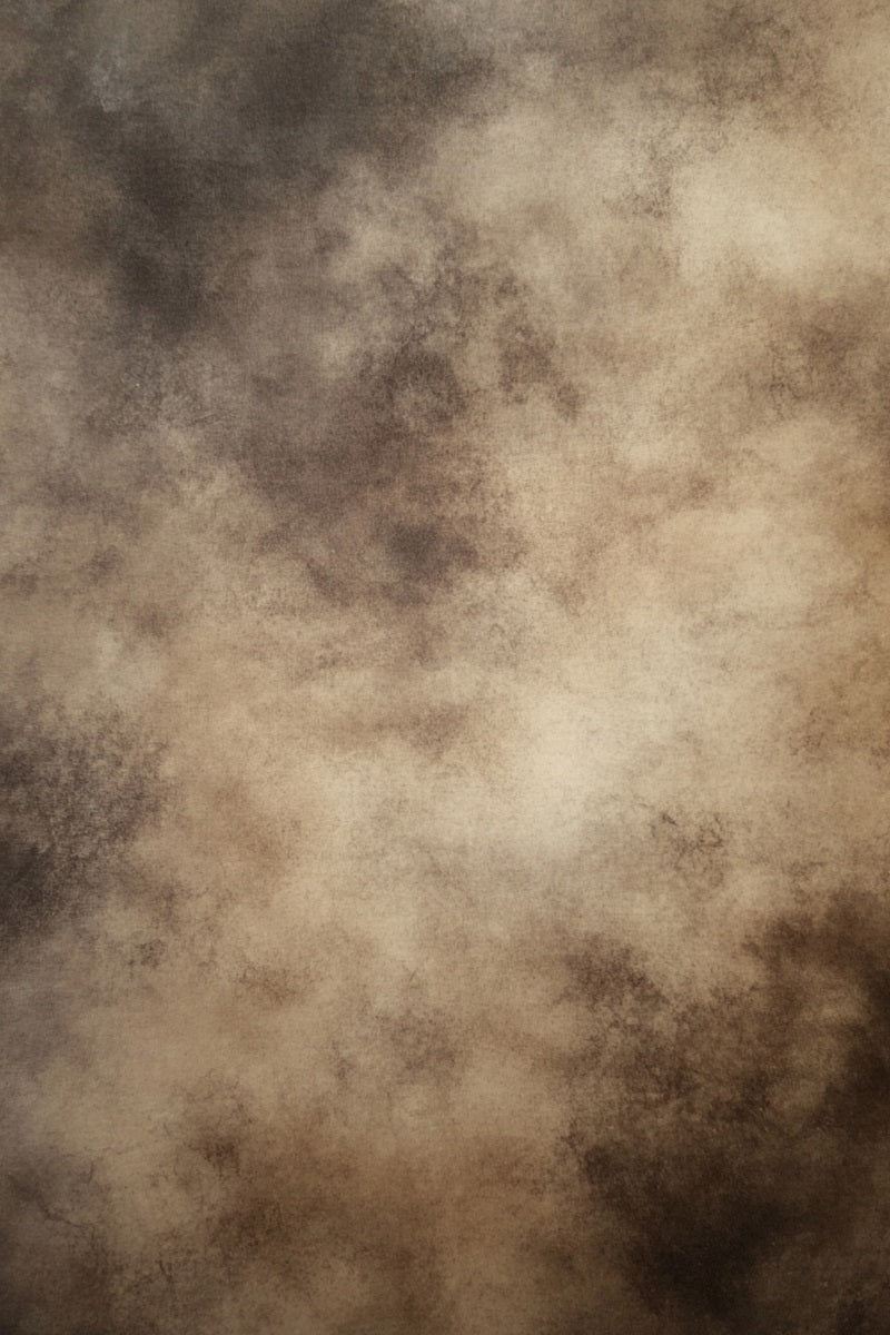 Cream Backdrop Deep Mocha and Sand Cloudy Pattern Photo Portrait Backdrop UK GQ58-103