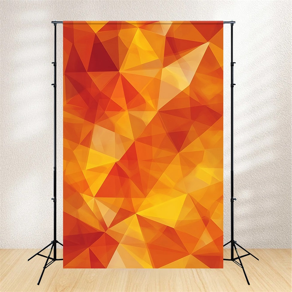 Orange Backdrop Geometric Faceted Orange Yellow Gradient photo Portrait Backdrop UK GQ58-78