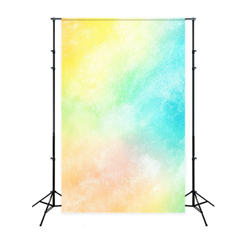 Watercolor Backdrop Soft Rainbow Pastel Texture Blend Backdrop Portrait UK GQ58-96