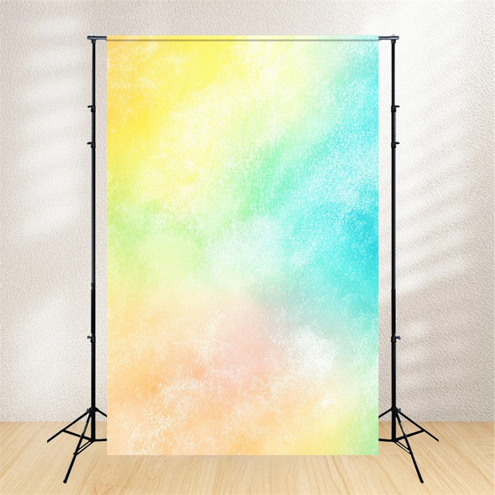 Watercolor Backdrop Soft Rainbow Pastel Texture Blend Backdrop Portrait UK GQ58-96