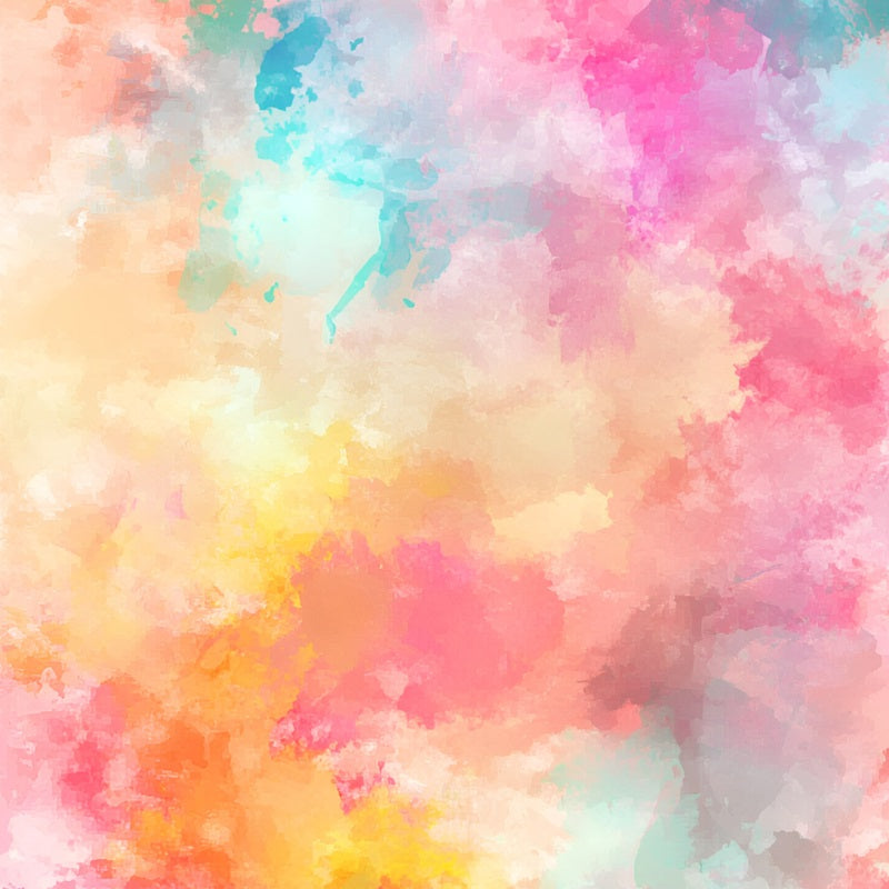 Watercolor Backdrop Vibrant Watercolor Splash Pastel Mix photography Portrait Backdrop UK GQ58-98