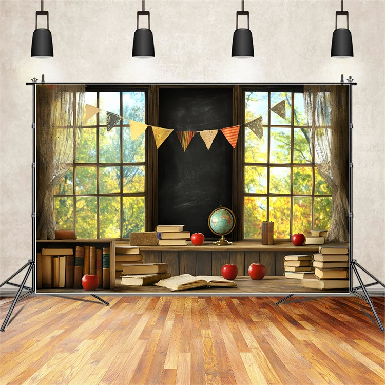 School Backdrop Bookstack Banner Learning Backdrop UK GQ6-120