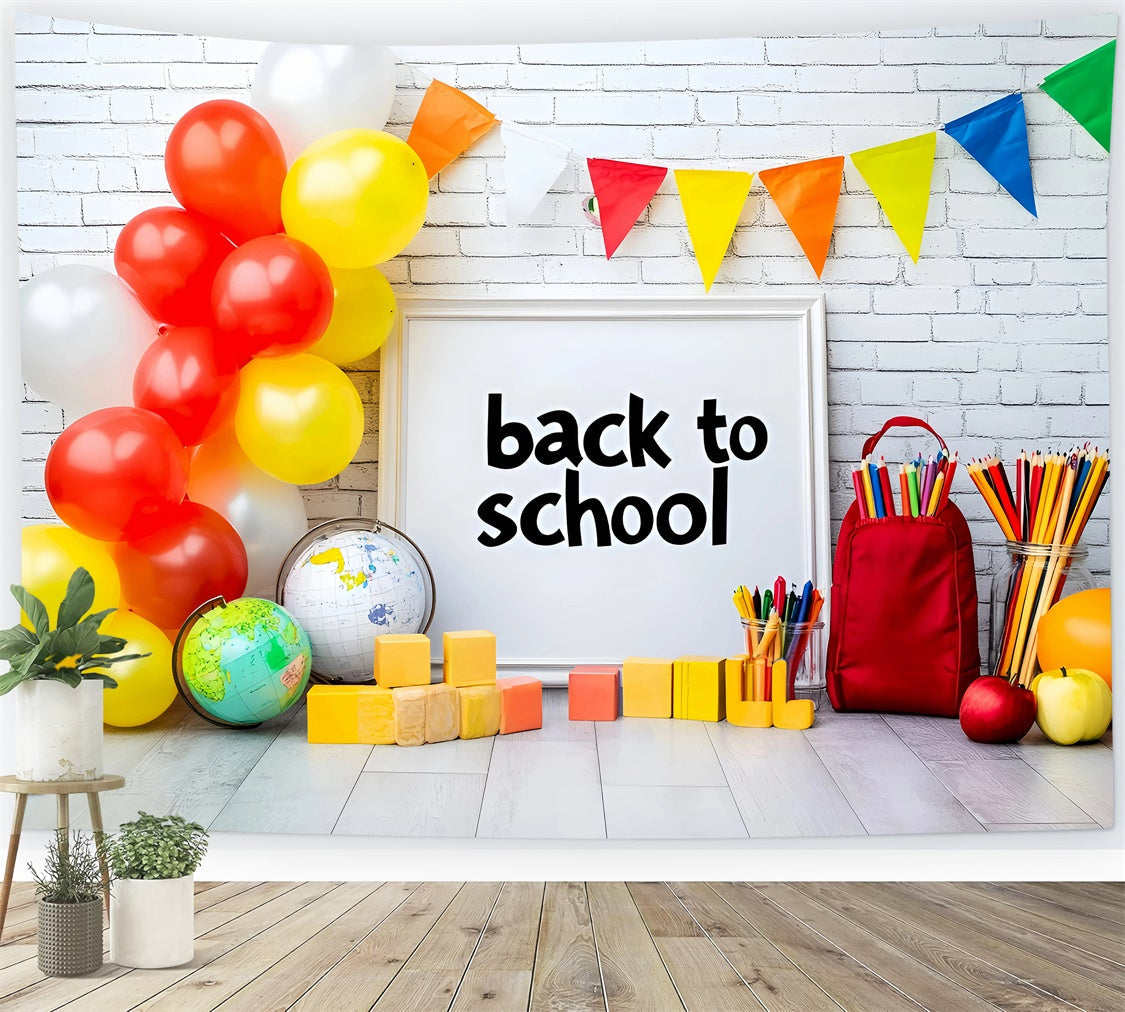 Back To School Backdrops Balloon Pencil Party Backdrop UK GQ6-124