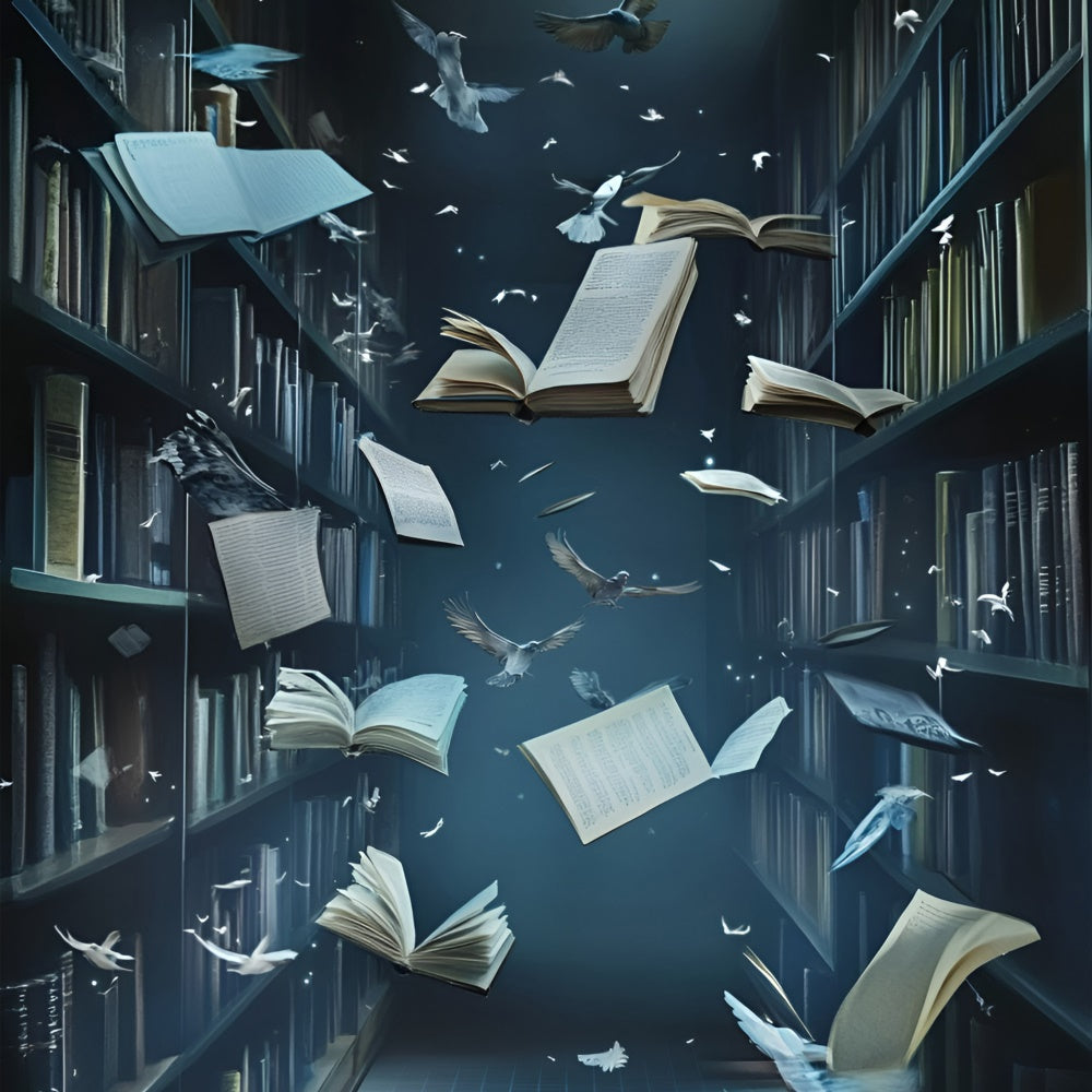 School Picture Backdrop Midnight Pages Motion Backdrop UK GQ6-127