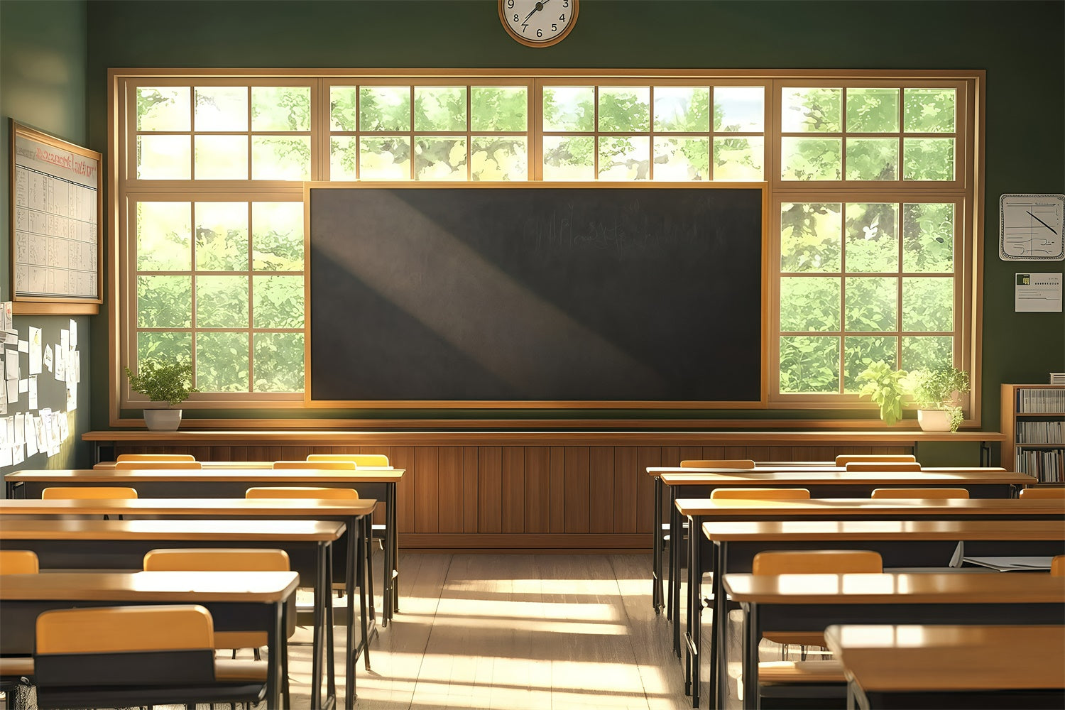 Classroom Backdrop Peaceful Study Morning Backdrop UK GQ6-135