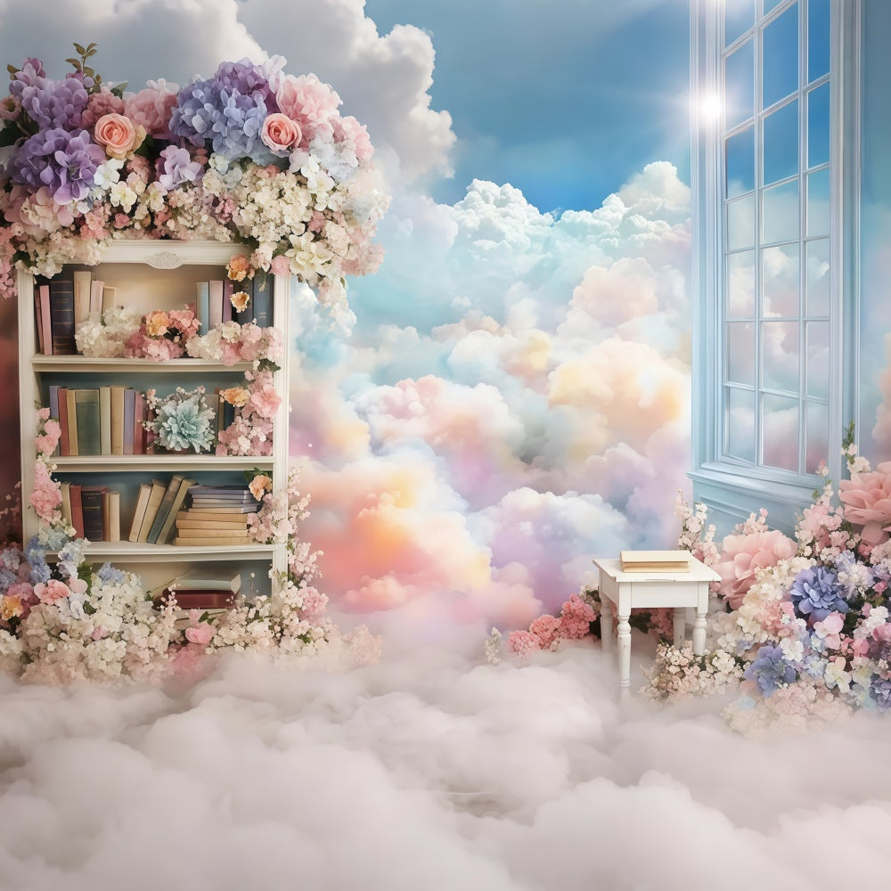 Back To School Backdrops Fairytale Sky Library Backdrop UK GQ6-137