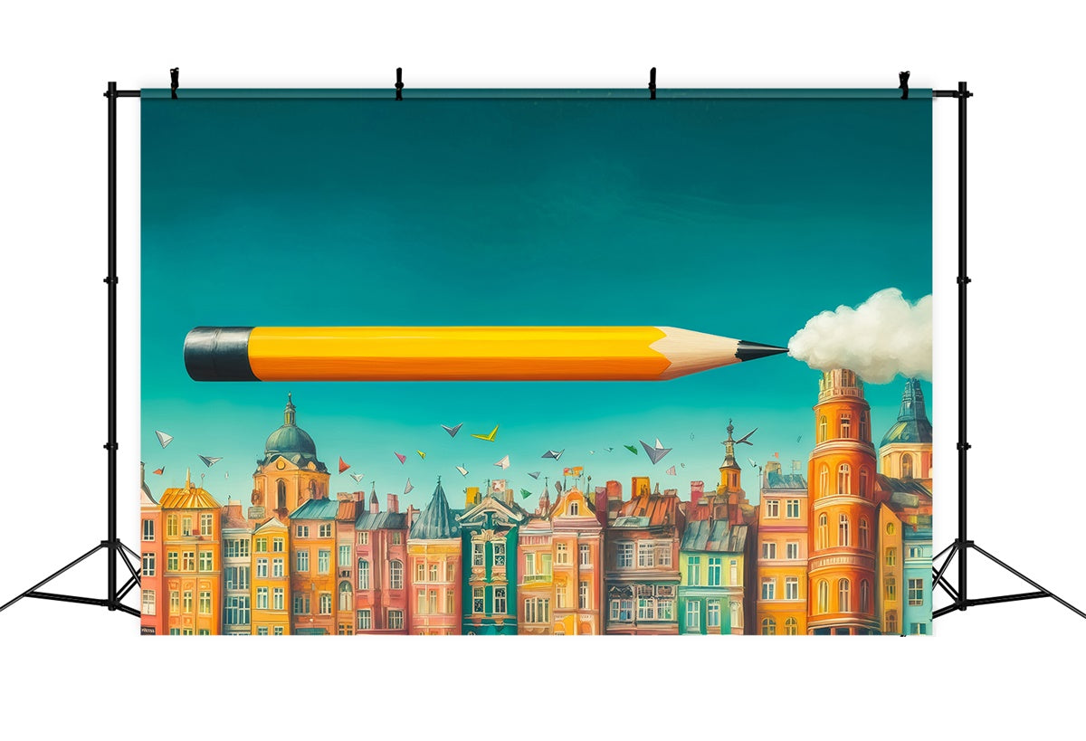 Back To School Backdrop Urban Learning Adventure Backdrop UK GQ6-139