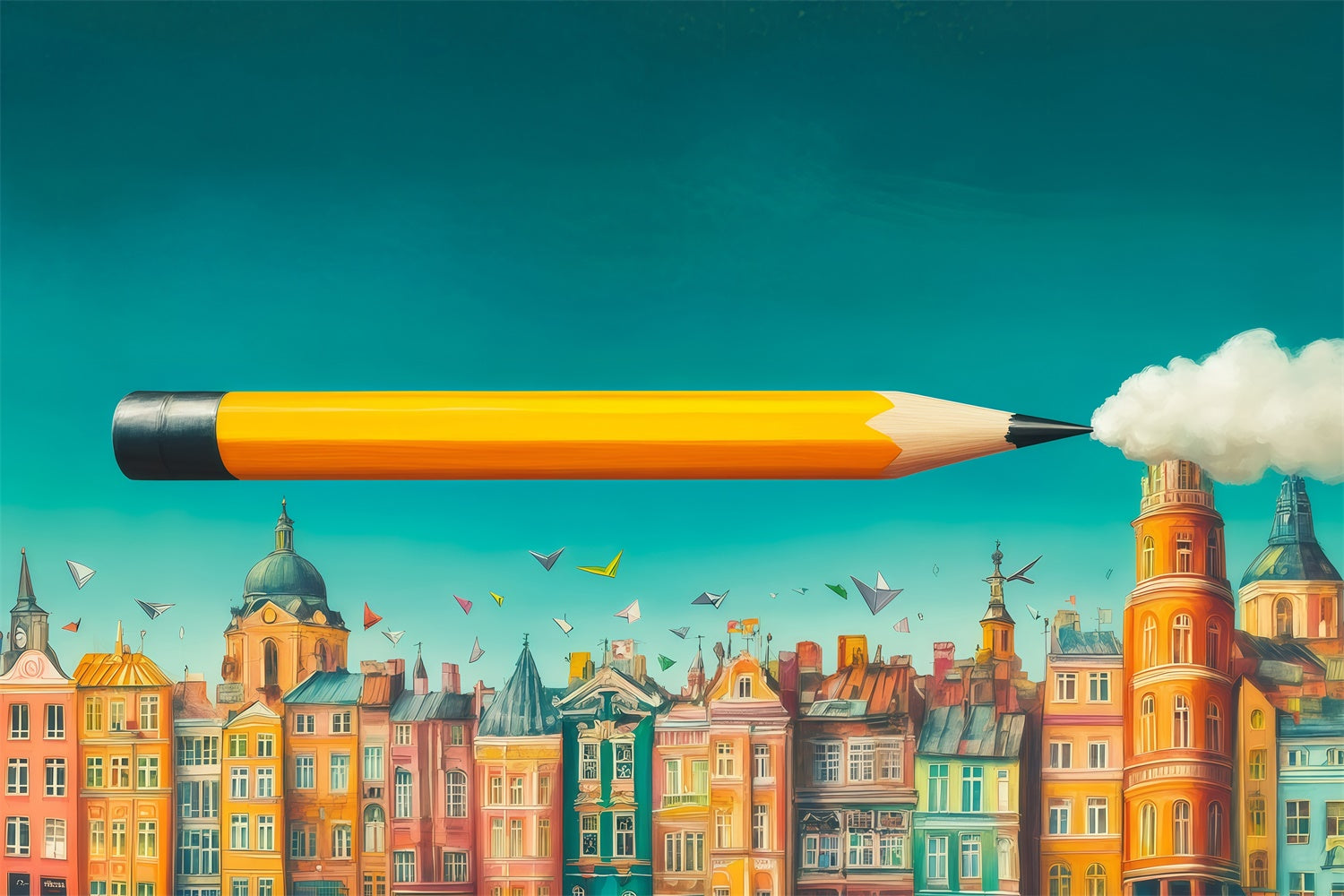 Back To School Backdrop Urban Learning Adventure Backdrop UK GQ6-139