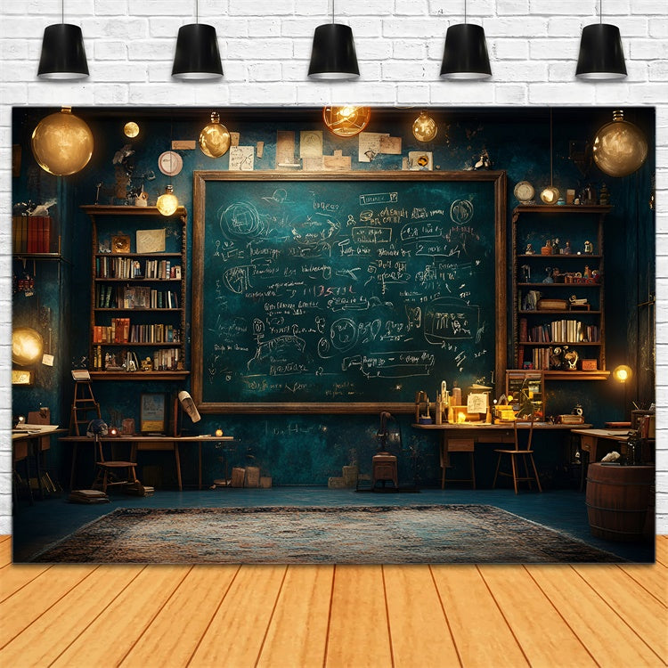 Chalkboard Photo Backdrop Vintage Scholar Room Backdrop UK GQ6-144
