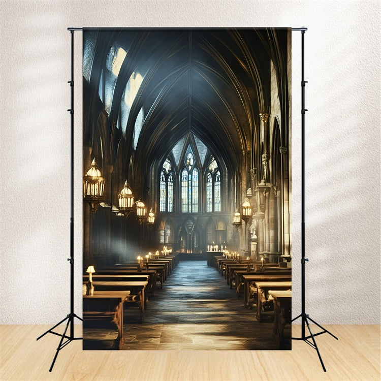 Back To School Backdrop Medieval Study Room Backdrop UK GQ6-154