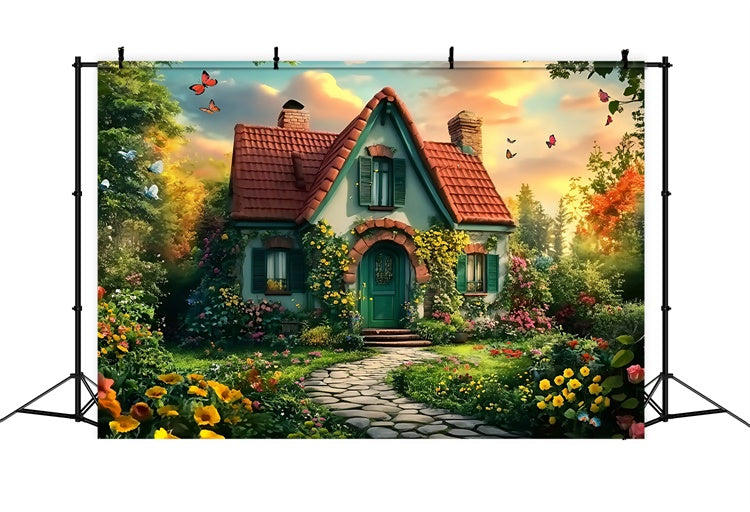 Back To School Backdrops Fairytale Floral Study Backdrop UK GQ6-157