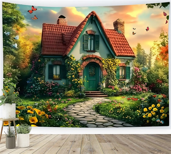 Back To School Backdrops Fairytale Floral Study Backdrop UK GQ6-157