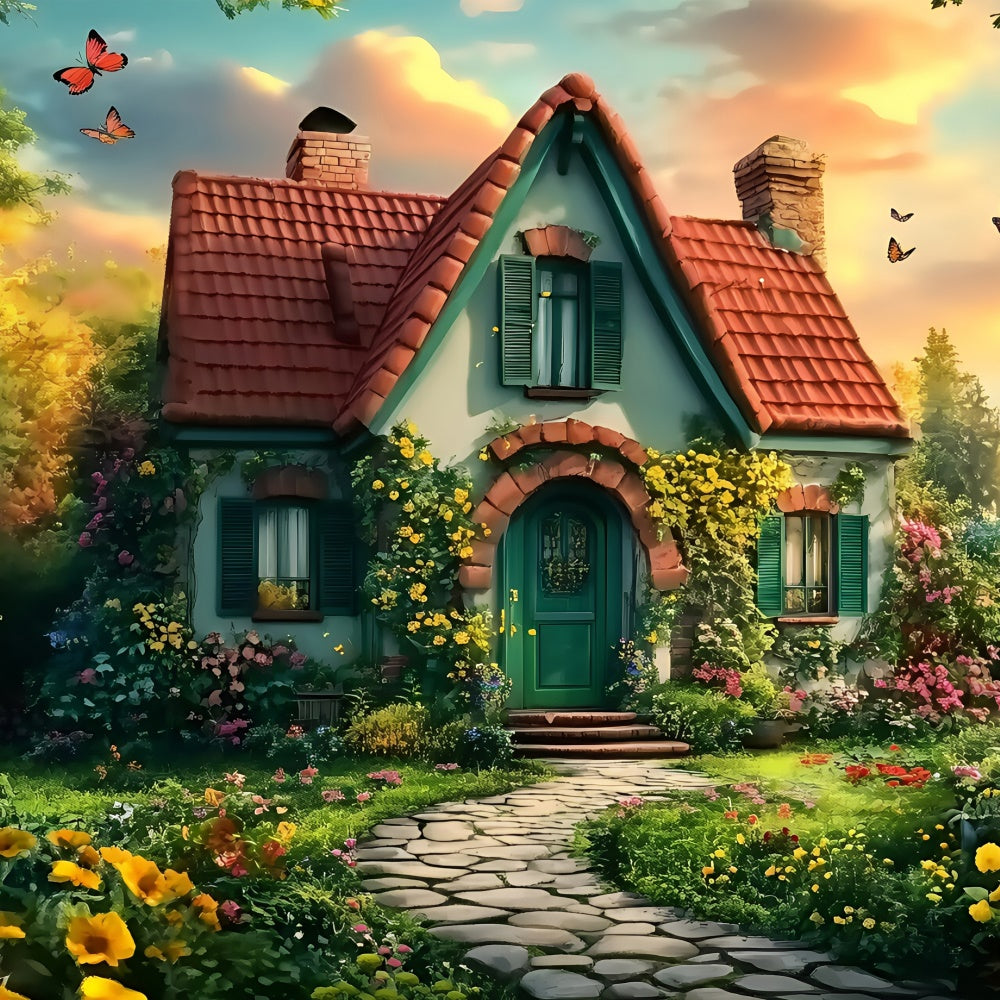 Back To School Backdrops Fairytale Floral Study Backdrop UK GQ6-157