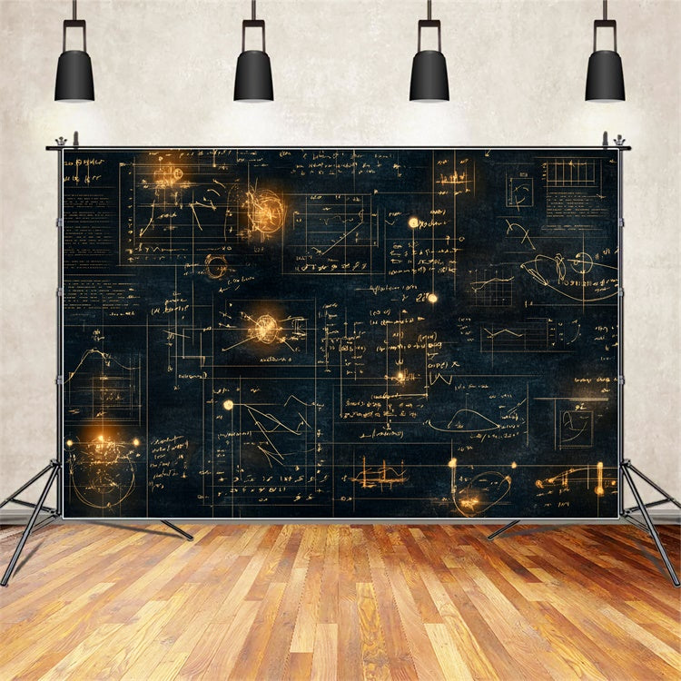 School Photo Backdrops Vintage Equation Research Backdrop UK GQ6-164