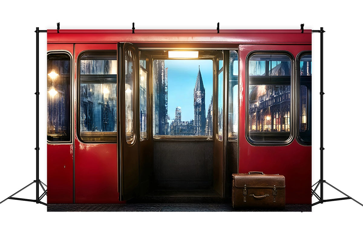 Back To School Photo Backdrop Magical Train Ride Backdrop UK GQ6-177