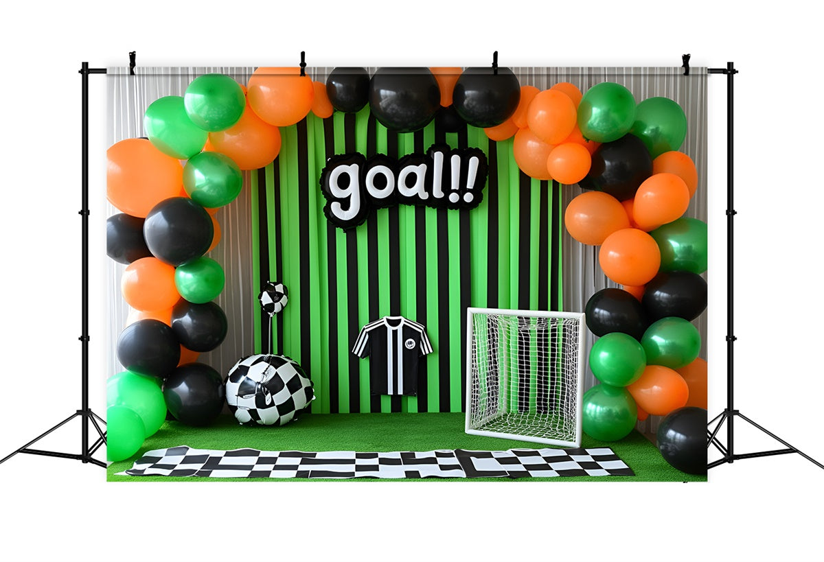 Sports Photo Backdrop Goal Time Soccer Party Backdrop UK GQ6-252