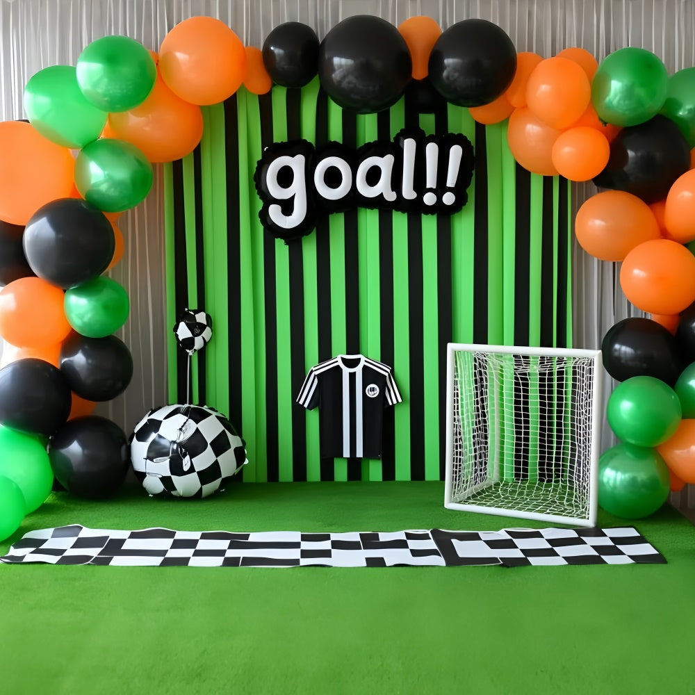 Sports Photo Backdrop Goal Time Soccer Party Backdrop UK GQ6-252