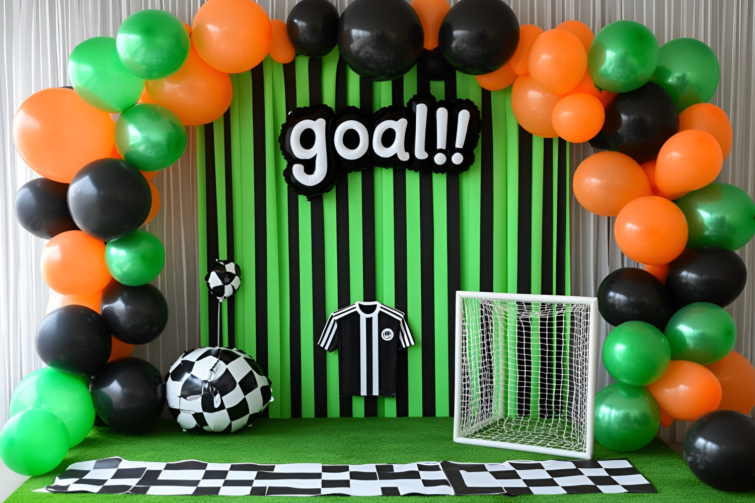 Sports Photo Backdrop Goal Time Soccer Party Backdrop UK GQ6-252