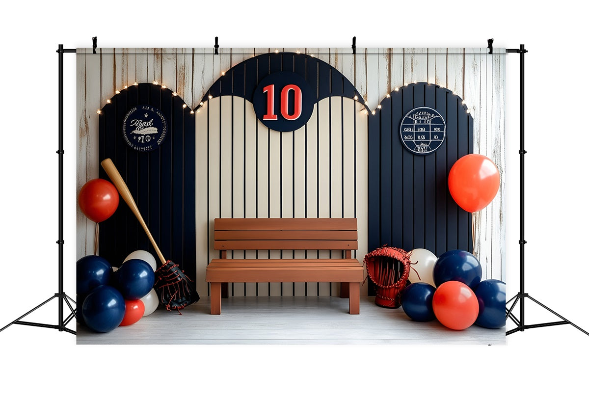 Sports Theme Backdrop Baseball League Balloon Backdrop UK GQ6-254