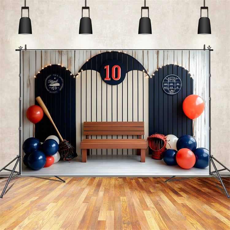 Sports Theme Backdrop Baseball League Balloon Backdrop UK GQ6-254