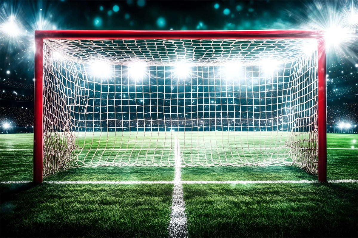 Football Field Backdrop Spotlight Soccer Arena Backdrop UK GQ6-257