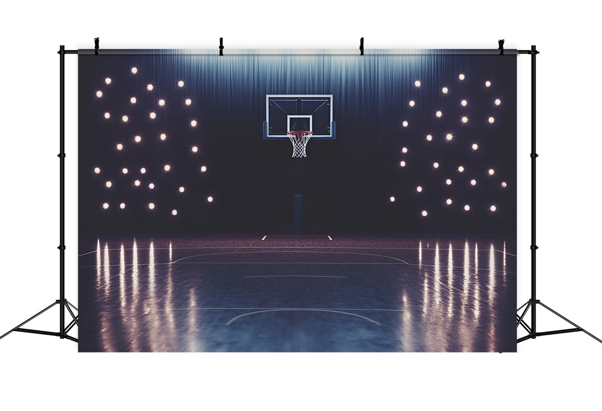 Basketball Photo Backdrop Center Court Glow Backdrop UK GQ6-260