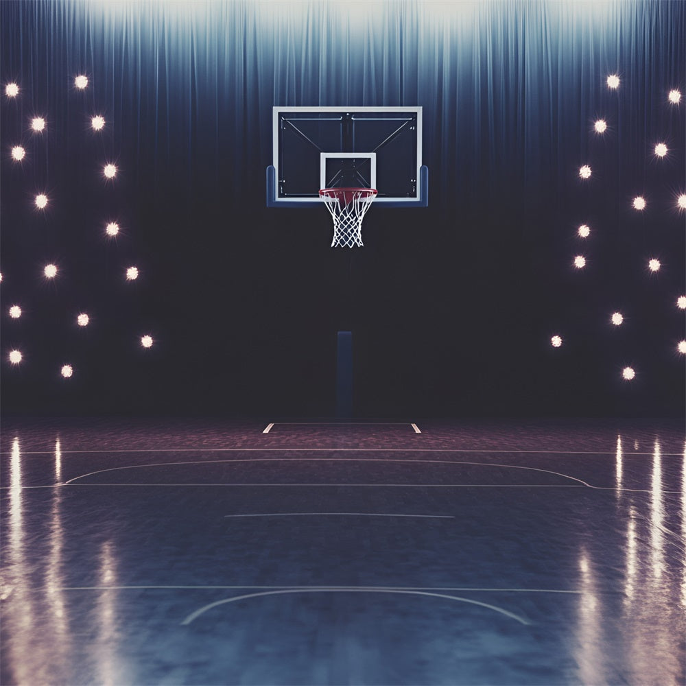 Basketball Photo Backdrop Center Court Glow Backdrop UK GQ6-260
