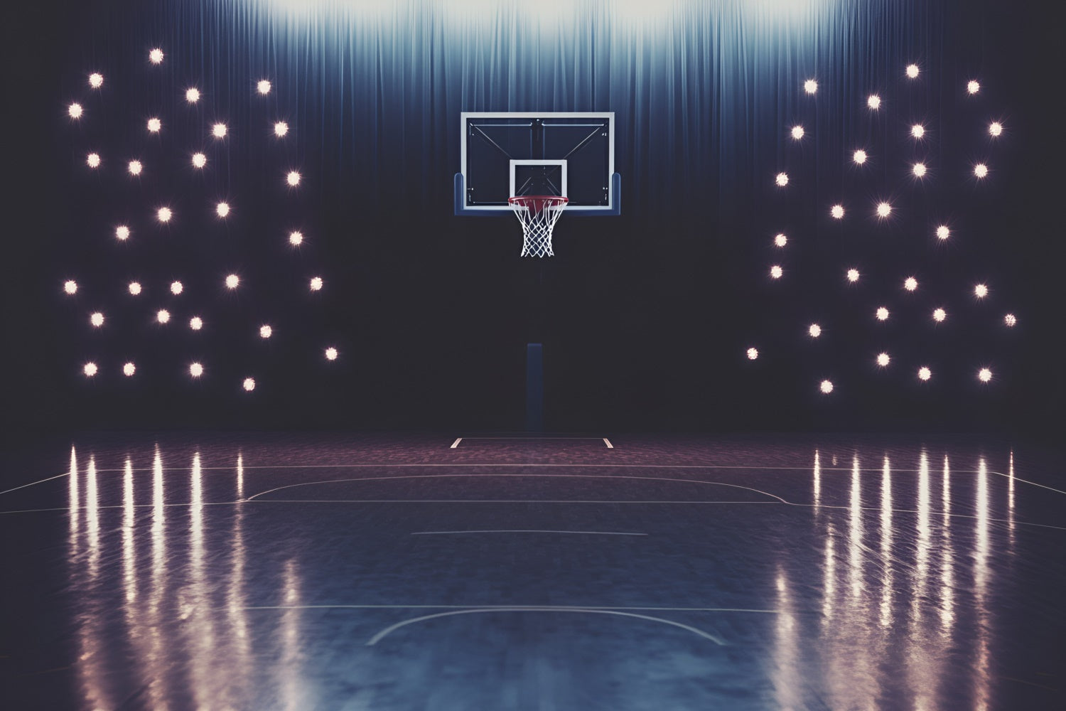 Basketball Photo Backdrop Center Court Glow Backdrop UK GQ6-260