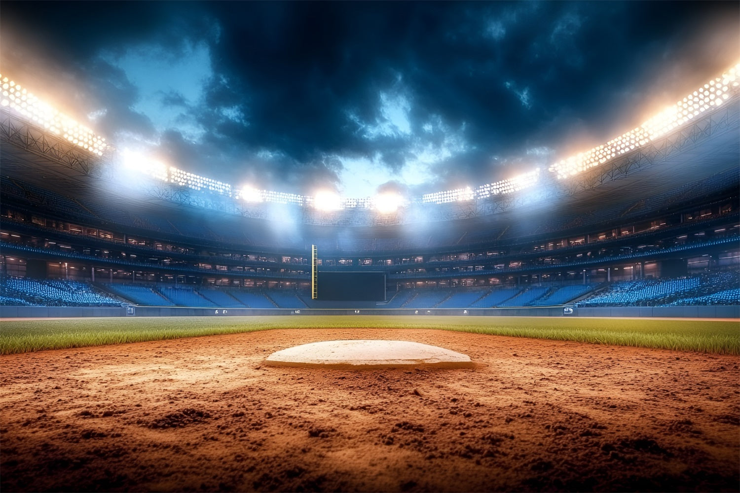 Baseball Field Backdrop Twilight Baseball Stage Backdrop UK GQ6-274