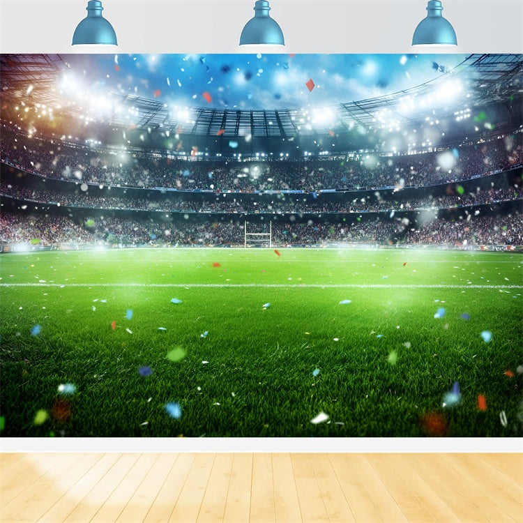 Soccer Photography Backdrop Green Field Glory Backdrop UK GQ6-278