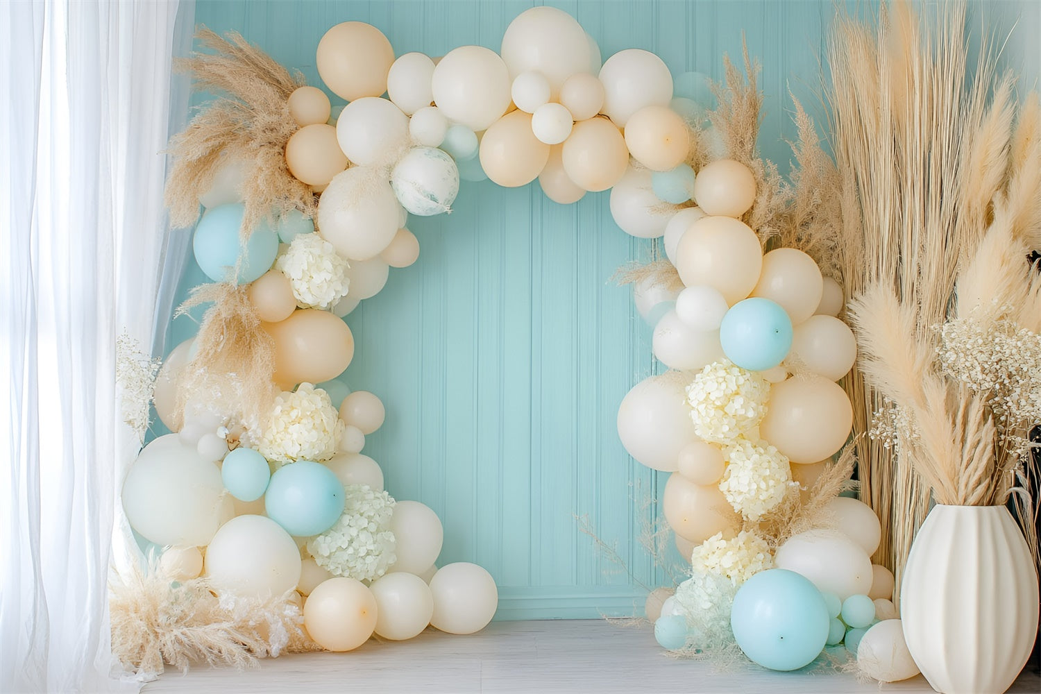 Cake Smash Photography Backdrop Creamy Dream Arch Backdrop UK GQ6-293