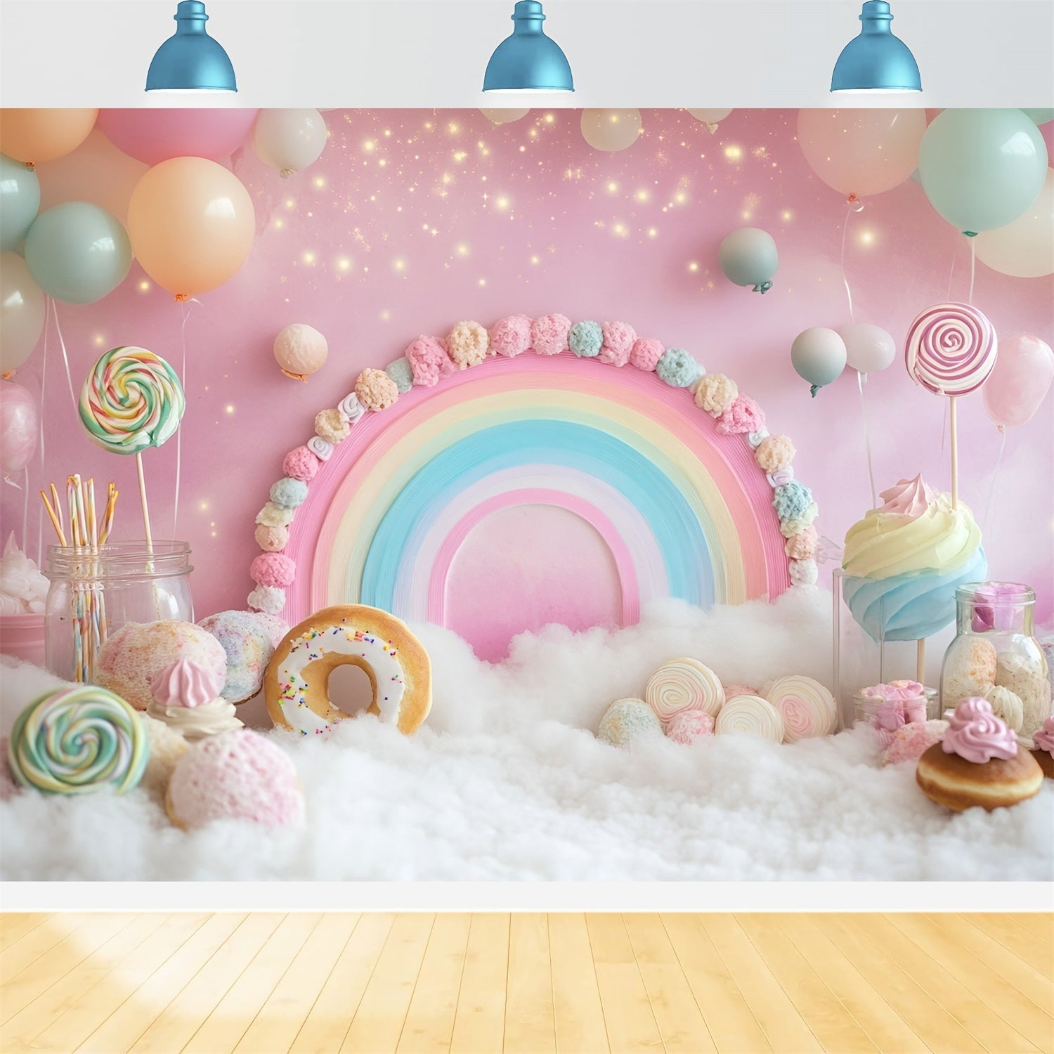 Cake Smash Photography Backdrop Donut Dreams Soft Backdrop UK GQ6-303