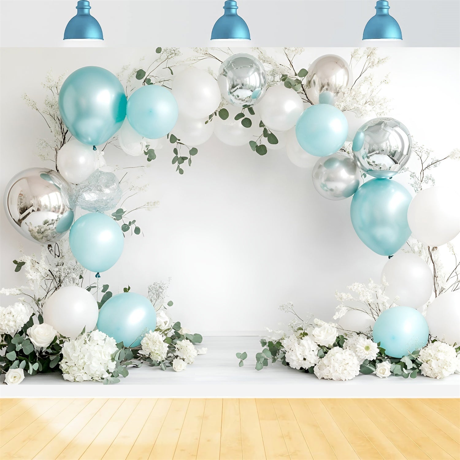 Happy Birthday Backdrop Elegant Balloon Arch Backdrop UK GQ6-318