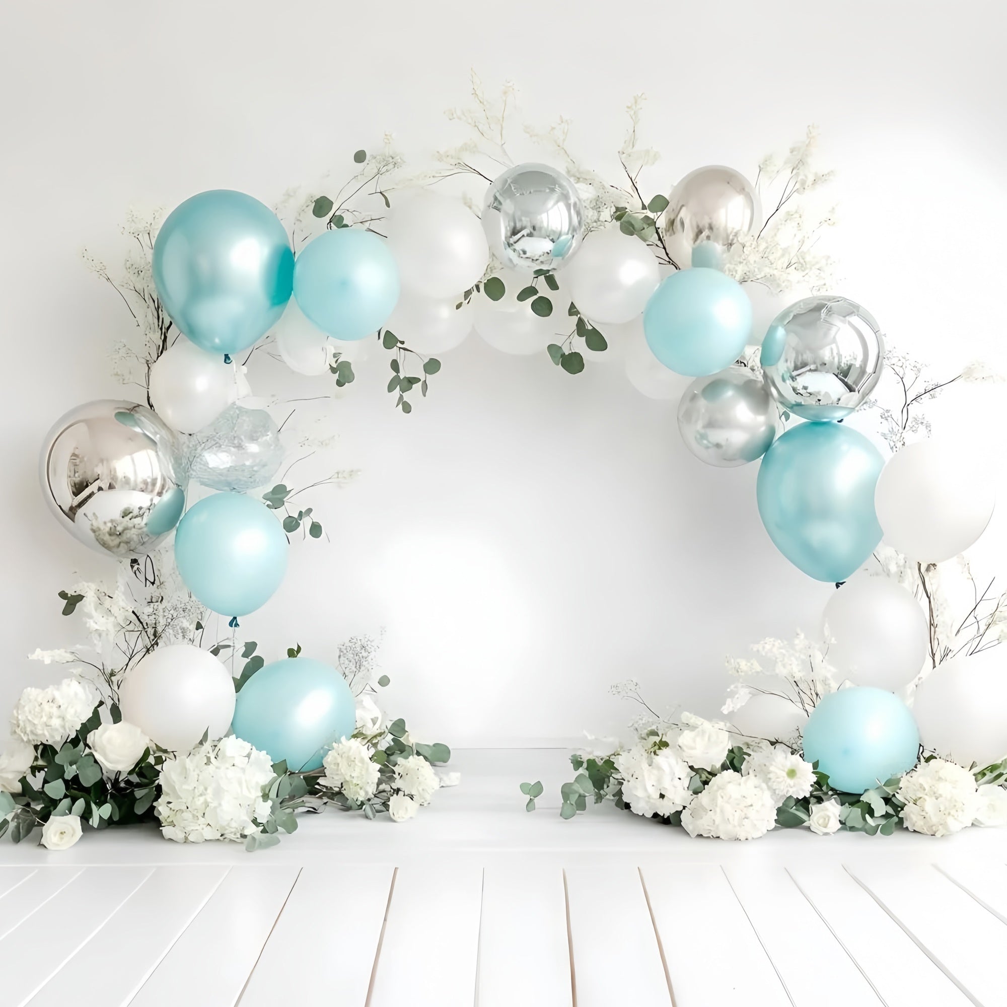 Happy Birthday Backdrop Elegant Balloon Arch Backdrop UK GQ6-318