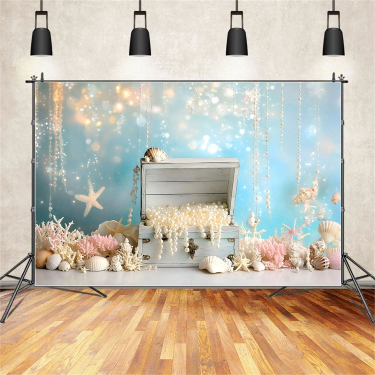 Cake Smash Backdrop Girl Undersea Pearl Fantasy Backdrop UK GQ6-327